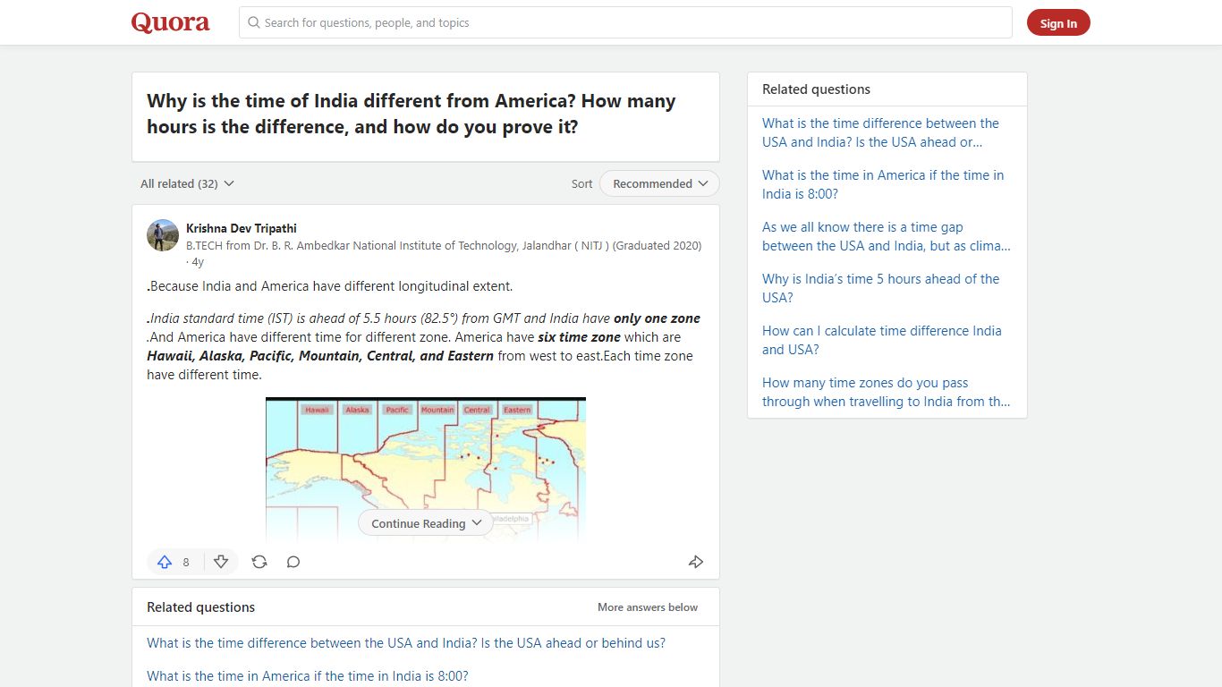Why is the time of India different from America? How many hours ... - Quora